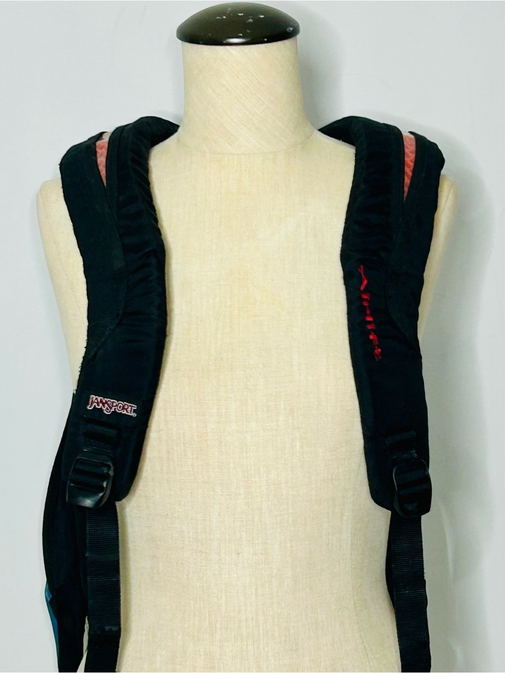 Vintage Y2K Jansport Airlift Backpack in Blue/Grey/Black, Gel Padded Straps - Picture 4 of 13